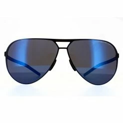 Porsche Design Aviator Mens Dark Gun Blue Silver Mirror 90041091 - Grey