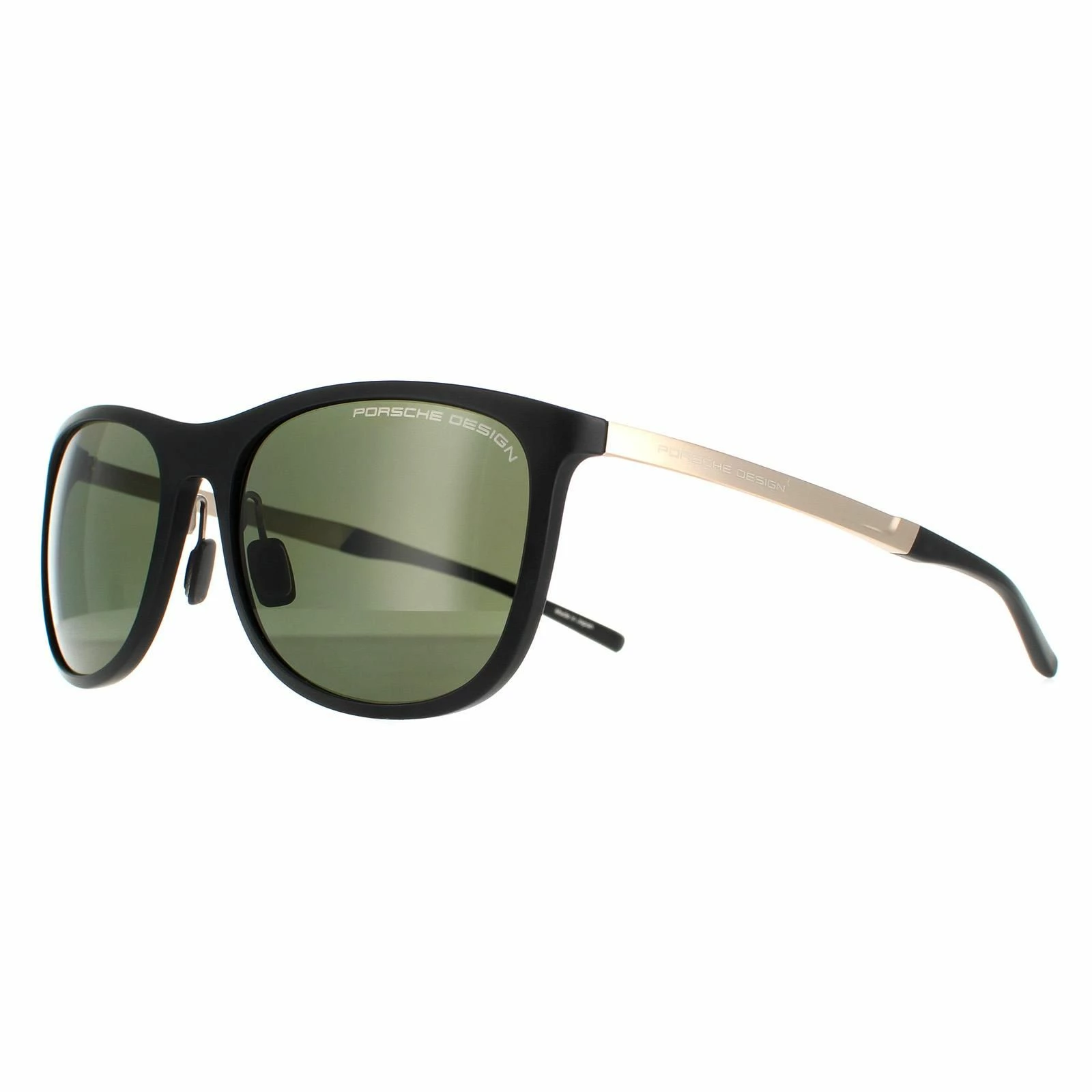 Porsche Design Rectangle Unisex Black Gold Green Grey Polarized P8672 4 Porsche Design Rectangle Unisex Black Gold Green Grey Polarized P8672 - Image 2