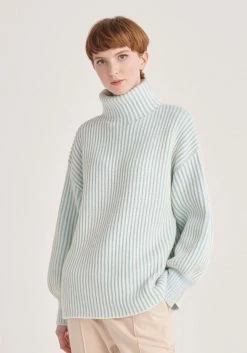 Paisie Striped Turtleneck Jumper - Multicolour
