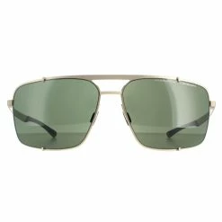 Porsche Design Aviator Mens Light Gold Black Green P8919