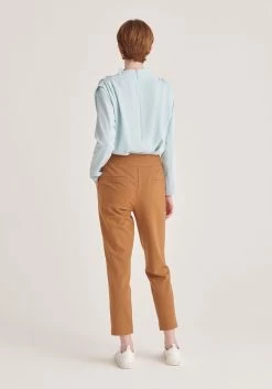 Paisie High Waist Slim Trousers - Brown -Cheap Paisie Sales Store 09490f1d55ed48578c2955dc3e203557
