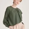 Paisie Asymmetric Frill Top - Green -Cheap Paisie Sales Store 09b974431a0844baa878464fee97bab6