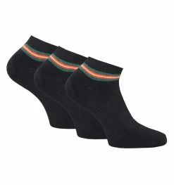 Luke 1977 3 Pack Sport Ankle Socks - Black