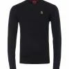 Men's Luke 1977 Gerard 3 Crew Neck Knitted Jumper in Black