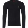 Men's Luke 1977 Morden Cable Knit Jumper in Black -Cheap Paisie Sales Store 11fe314c1de2411eaafd3b47d75964de