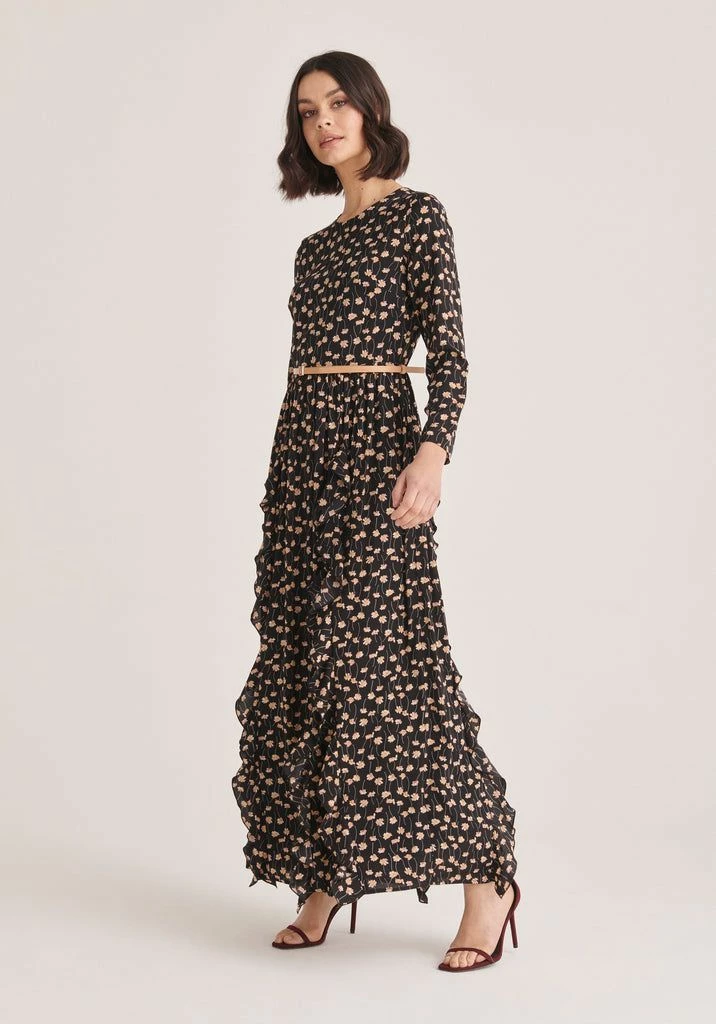 Paisie Floral Maxi Dress with Belt - Multicolour 4 Paisie Floral Maxi Dress with Belt - Multicolour - Image 2
