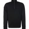 Luke 1977 Hugh Roll Neck Quarter Zip Sweatshirt - Jet Black -Cheap Paisie Sales Store 28c2c08056244207988e561b6f2e1111