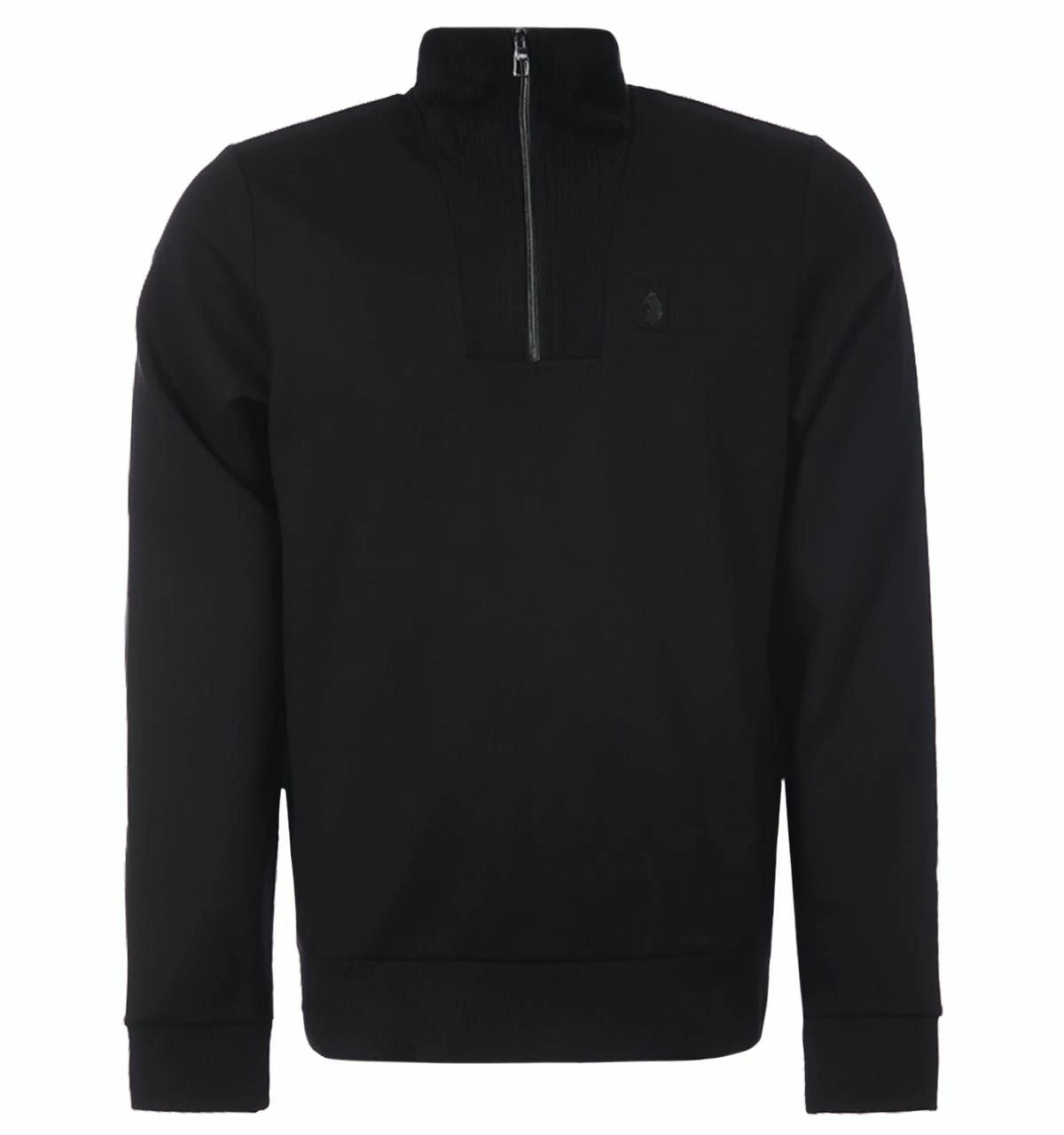 Luke 1977 Hugh Roll Neck Quarter Zip Sweatshirt - Jet Black 3 Luke 1977 Hugh Roll Neck Quarter Zip Sweatshirt - Jet Black
