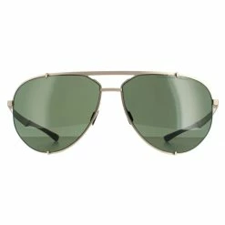 Porsche Design Aviator Mens Light Gold Black Green P8920