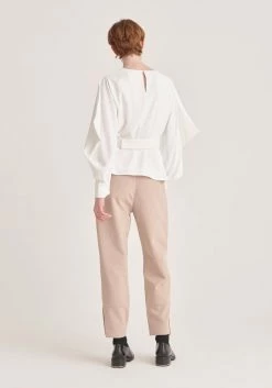 Paisie Belted Blouse - White -Cheap Paisie Sales Store 31b9b1053439422790e082a39e17d0cd