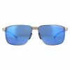 Porsche Design Rimless Mens Gold and Grey Blue Silver Mirror Sunglasses