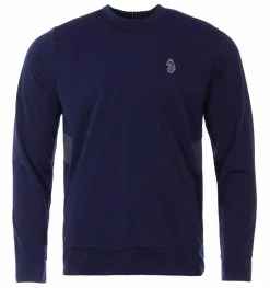 Luke 1977 Bulked Performance Crew Neck Sweatshirt - Navy