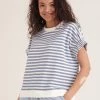 Paisie Striped Short Sleeve Sweatshirt - Multicolour 1 Paisie Striped Short Sleeve Sweatshirt - Multicolour -Cheap Paisie Sales Store 33317879a349421ab19bf24844a8c5fa