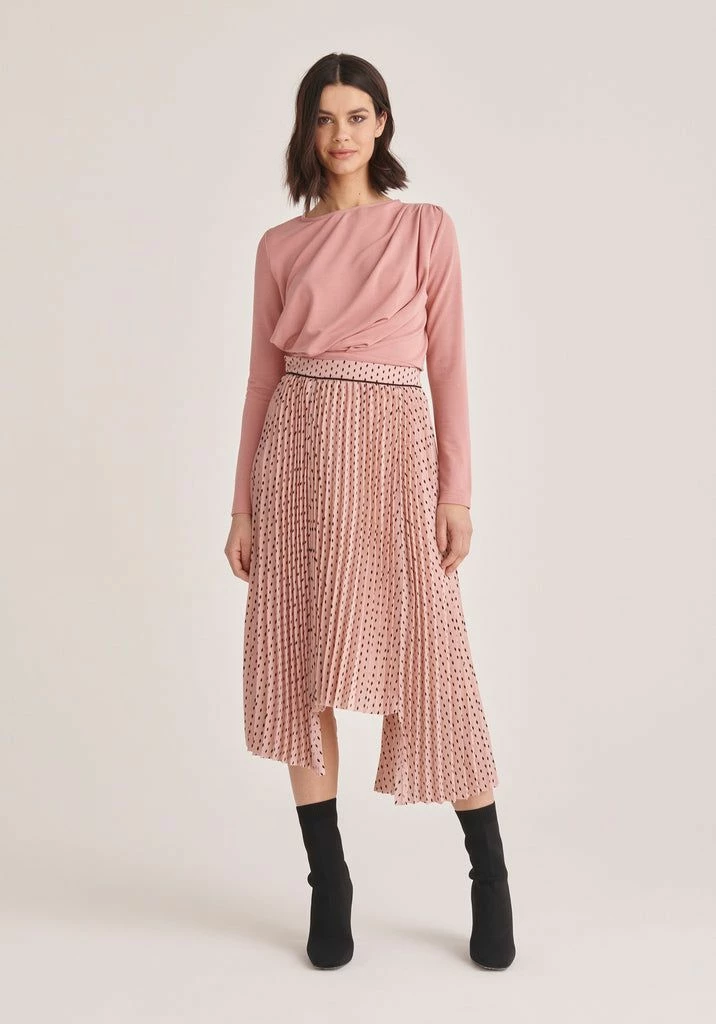 Paisie Draped Top with Cut Out - Pink 4 Paisie Draped Top with Cut Out - Pink - Image 2