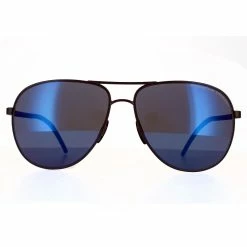 Porsche Design Aviator Mens Dark Gun Blue Mirror 90041091 - Grey