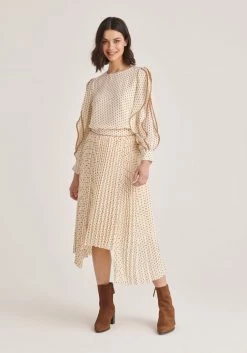 Paisie Draped Top with Cut Out - Pink