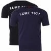 Luke 1977 2 Pack Sandia Crew Neck T-Shirts - Navy & Black - Multicolour -Cheap Paisie Sales Store 4a5c4602141c49709802b09514901788