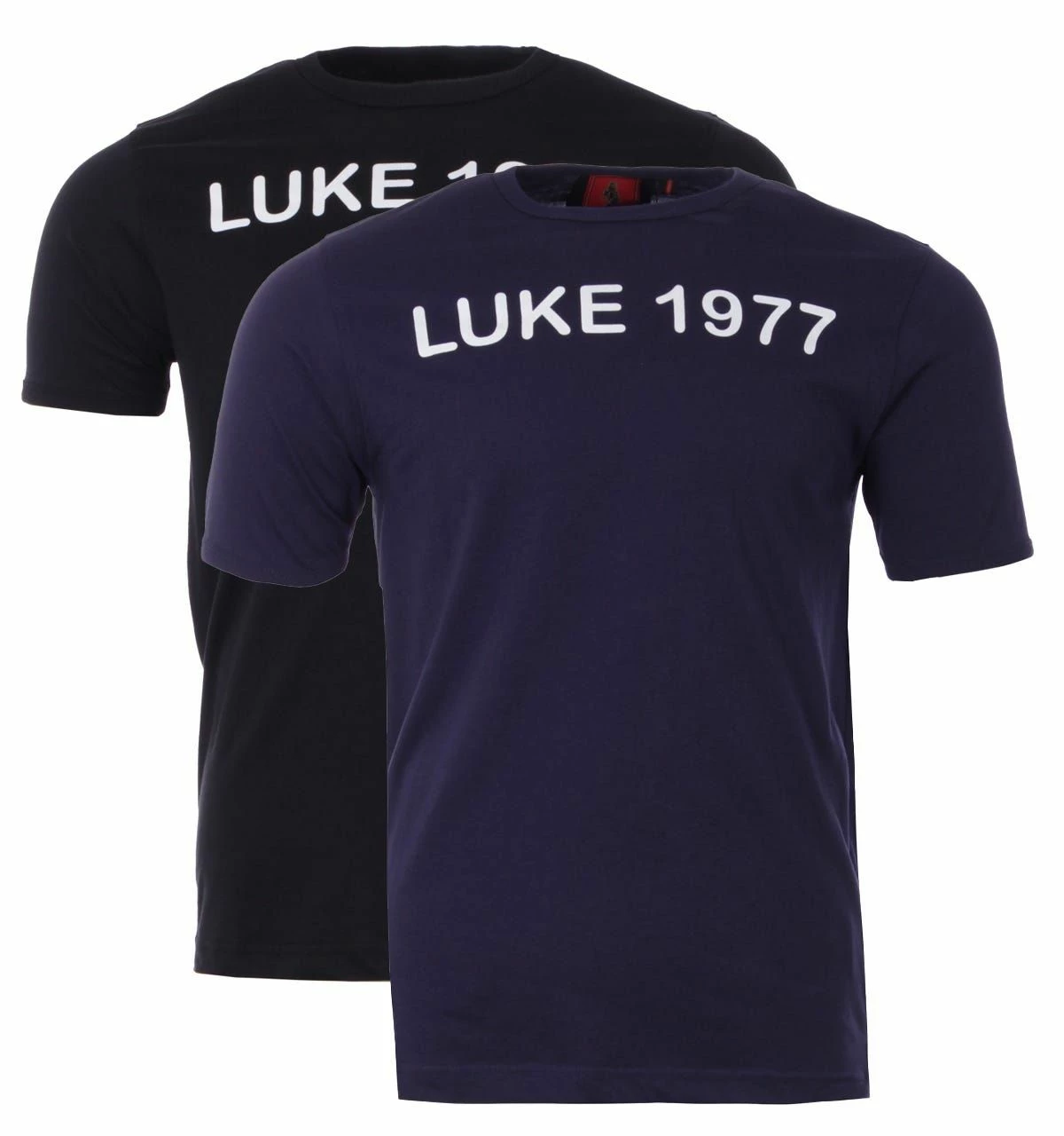 Luke 1977 2 Pack Sandia Crew Neck T-Shirts - Navy & Black - Multicolour 3 Luke 1977 2 Pack Sandia Crew Neck T-Shirts - Navy & Black - Multicolour
