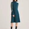 Paisie Flared Sleeve Knitted Dress - Teal -Cheap Paisie Sales Store 4d900ff7fb894c3c9bfe2d8e863d8a35