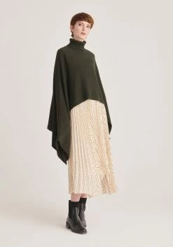 Paisie Knitted Cape - Green -Cheap Paisie Sales Store 562d51308f9a43cea02c210d8bf0d285