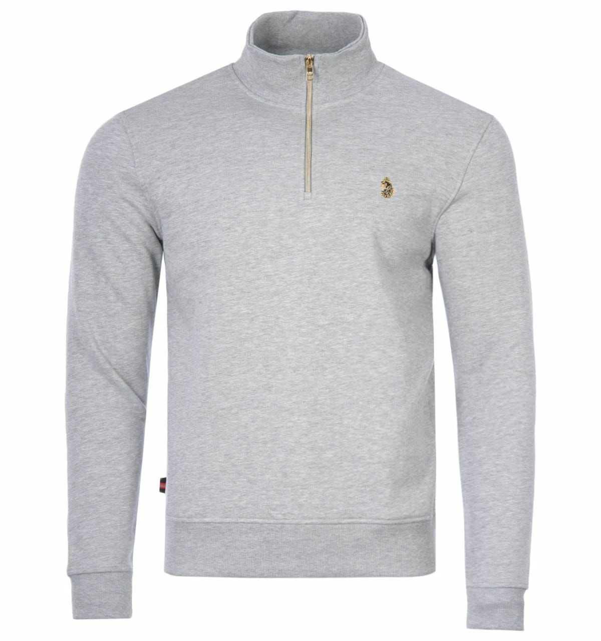 Luke 1977 Higgs Quarter Zip Sweatshirt - Mid Marl Grey 3 Luke 1977 Higgs Quarter Zip Sweatshirt - Mid Marl Grey