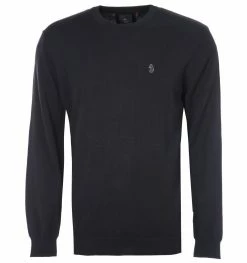 Luke 1977 Florence Knitted Crew Neck Jumper - Jet Black