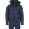 Luke 1977 Senior Bubbla Removable Fur Hood Parka Jacket - Navy
