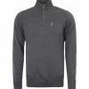 Luke 1977 Pretender Half Zip Jumper - Charcoal