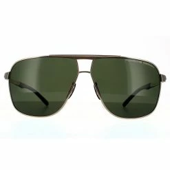 Porsche Design Aviator Mens Gold Green Grey Polarized 90041091
