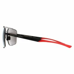 Porsche Design Aviator Mens Black Red Mercury Silver Mirror P8919 -Cheap Paisie Sales Store 72e81df3ed424e77abebf3d69503427f