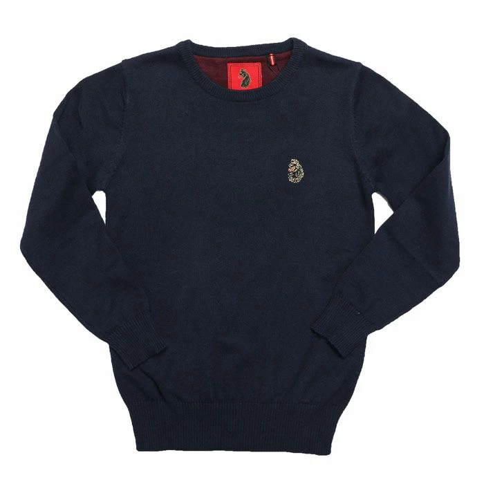 Boy's Luke 1977 Junior Gerrard Knit in Navy 7 Boy's Luke 1977 Junior Gerrard Knit in Navy - Image 5
