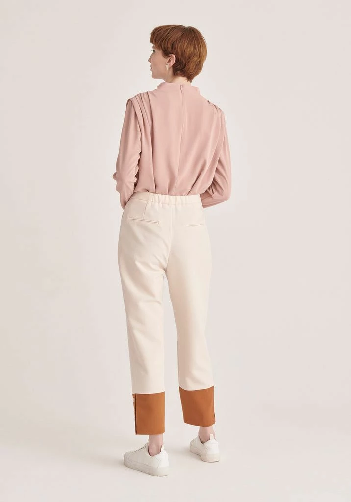 Paisie High Neck Draped Blouse - Pink 5 Paisie High Neck Draped Blouse - Pink - Image 3