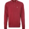 Luke 1977 Milk Tipped Knitted Long Sleeve Polo Shirt - Shiraz - Red -Cheap Paisie Sales Store 7fa84cfb86714f7c8165f0c646fff5f8