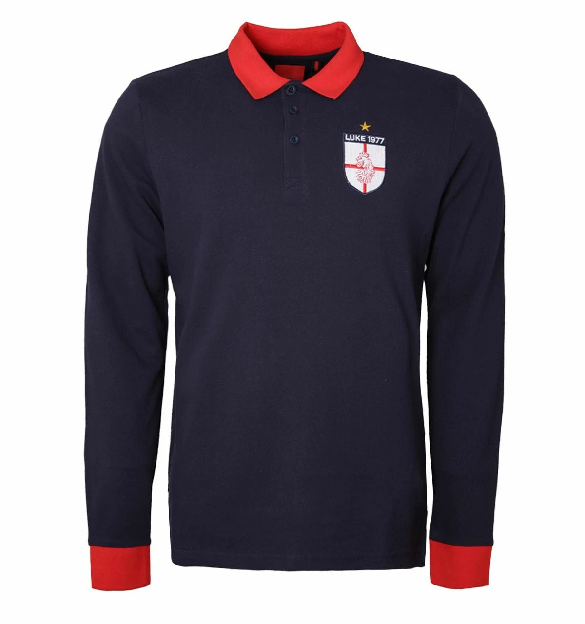 Luke 1977 Bobbys Dream Long Sleeve Polo Shirt - Navy 3 Luke 1977 Bobbys Dream Long Sleeve Polo Shirt - Navy