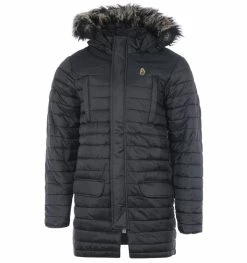 Luke 1977 Senior Bubbla Removable Fur Hood Parka Jacket - Black