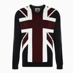 Lambretta Mens Jack Sweater Pullover - Red