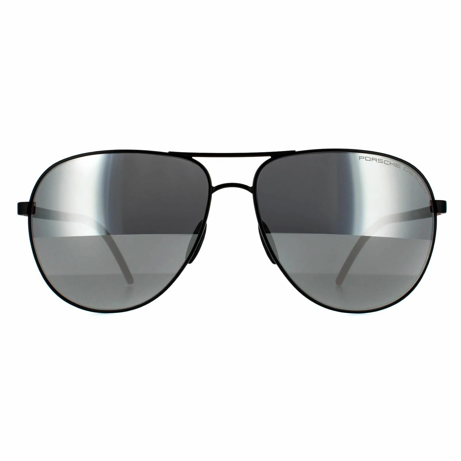 Porsche Design Aviator Mens Black Silver Mirror Polarized 90041091 3 Porsche Design Aviator Mens Black Silver Mirror Polarized 90041091