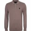 Luke 1977 Venice Knitted Long Sleeve Polo Shirt - Clay - Brown -Cheap Paisie Sales Store 9a80d16d8fb2486baabe3d68ecb37793