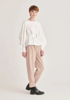 Paisie Belted Blouse - White