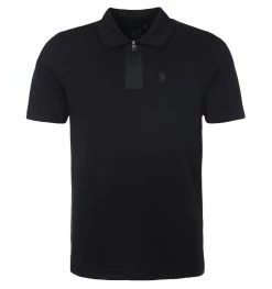 Luke 1977 Hardy Zip Polo Shirt - Jet Black