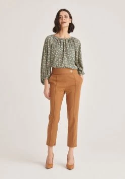 Paisie Floral Top with Balloon Sleeves - Multicolour