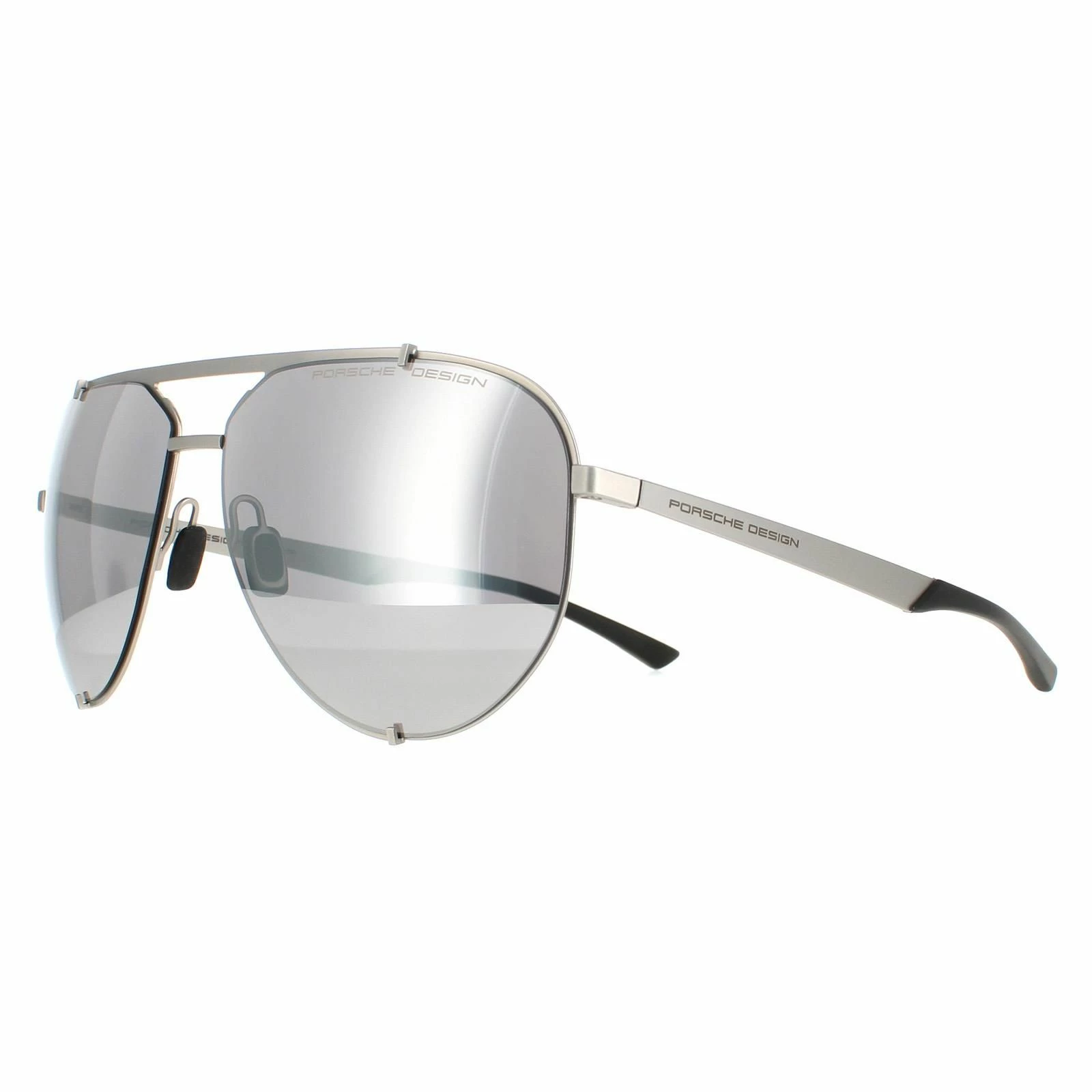 Porsche Design Aviator Mens Palladium Black Mercury Silver Mirror P8920 4 Porsche Design Aviator Mens Palladium Black Mercury Silver Mirror P8920 - Image 2