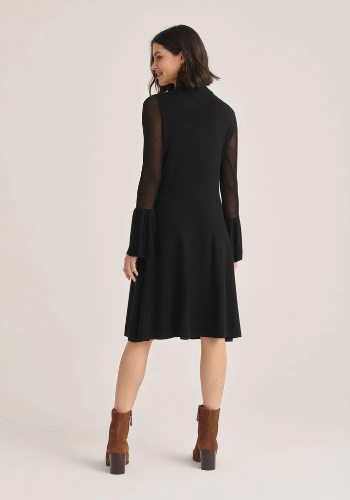 Paisie Flared Sleeve Knitted Dress - Black 5 Paisie Flared Sleeve Knitted Dress - Black - Image 3