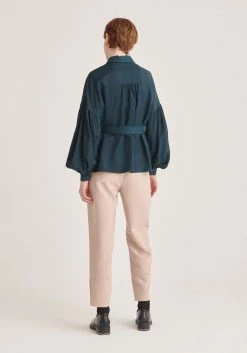 Paisie Shirt with Detachable Belt - Green -Cheap Paisie Sales Store cc7cb97590404cada63c1dd669c73df9