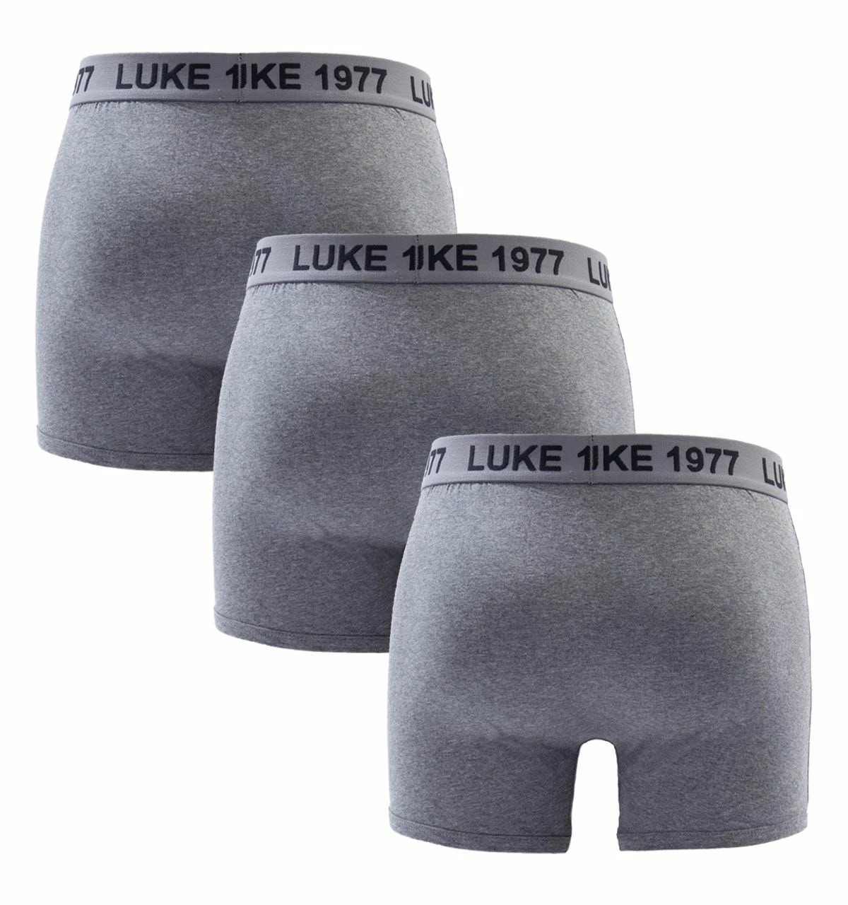 Luke 1977 Three Pack Boxer Trunks - Grey 4 Luke 1977 Three Pack Boxer Trunks - Grey - Image 2