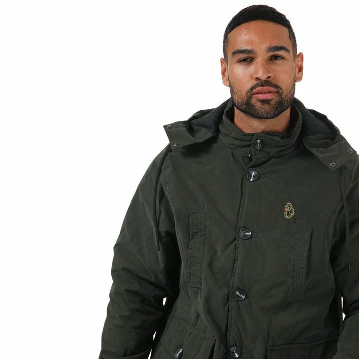 Men's Luke 1977 New Orleans Long Coat in olive 7 Men's Luke 1977 New Orleans Long Coat in olive - Image 5