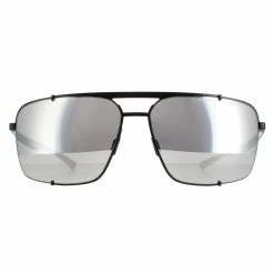 Porsche Design Aviator Mens Black Red Mercury Silver Mirror P8919