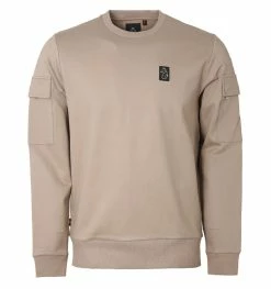 Luke 1977 Hunter Crew Neck Sweatshirt - Clay - Brown