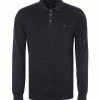 Luke 1977 Venice Knitted Long Sleeve Polo Shirt - Jet Black