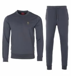 Men's Luke 1977 Trico Tracksuit in Black - Charcoal